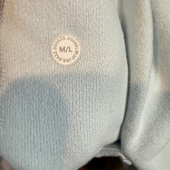 Lululemon Scuba Oversized Funnel Neck Half Zip Cropped Powder Blue Size M/L - Picture 7 of 10